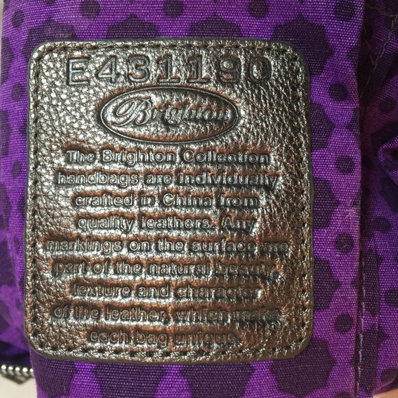 Brighton GoGo  Tan & Brown Lightweight Nylon Bag Front Pockets 431190 - Picture 3 of 9